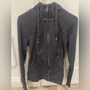 Lululemon Black Charcoal is Zip-Up Hoodie
